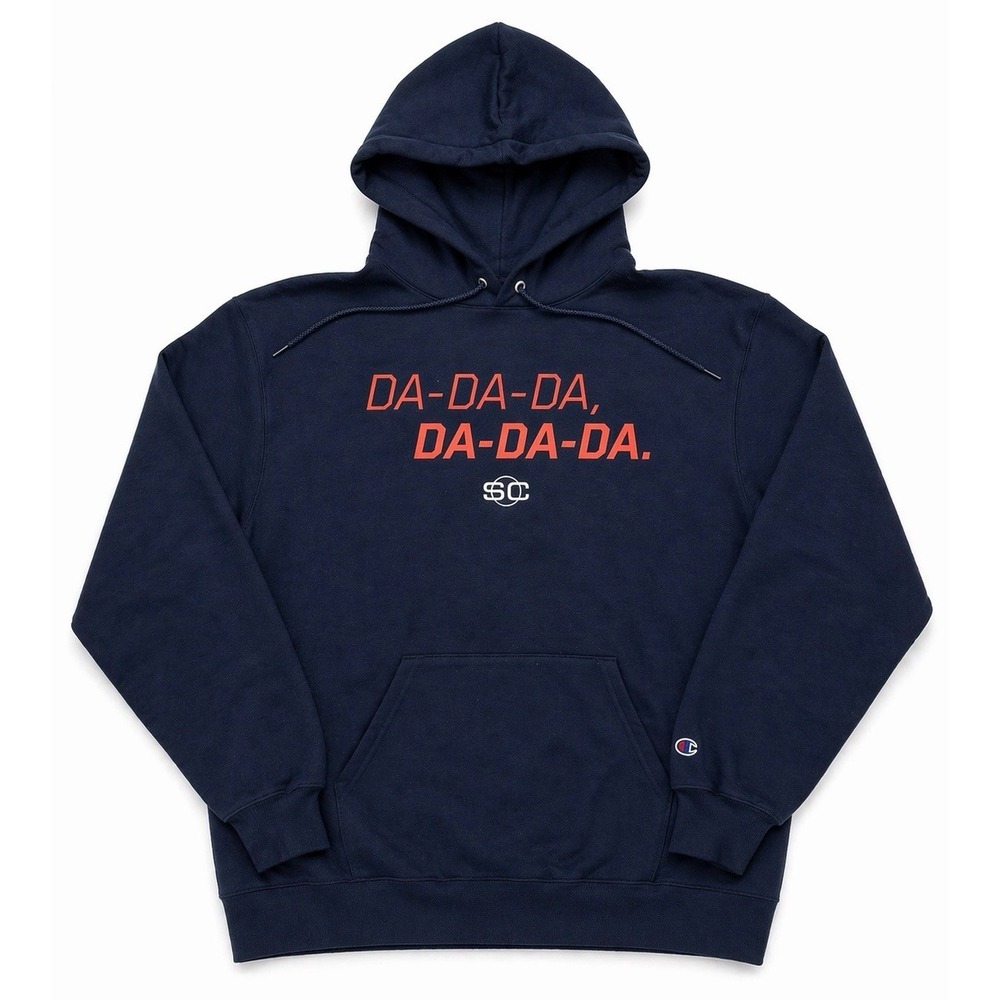 Champion SportsCenter Hoodie Navy DA-DA-DA ESPN Pullover Sweatshirt Men's Large